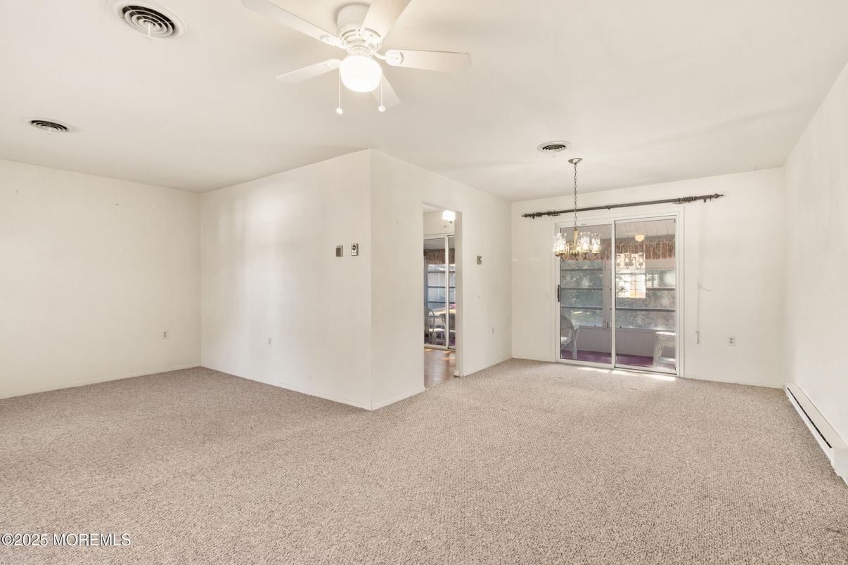 Chandelier, Empty room, Interior