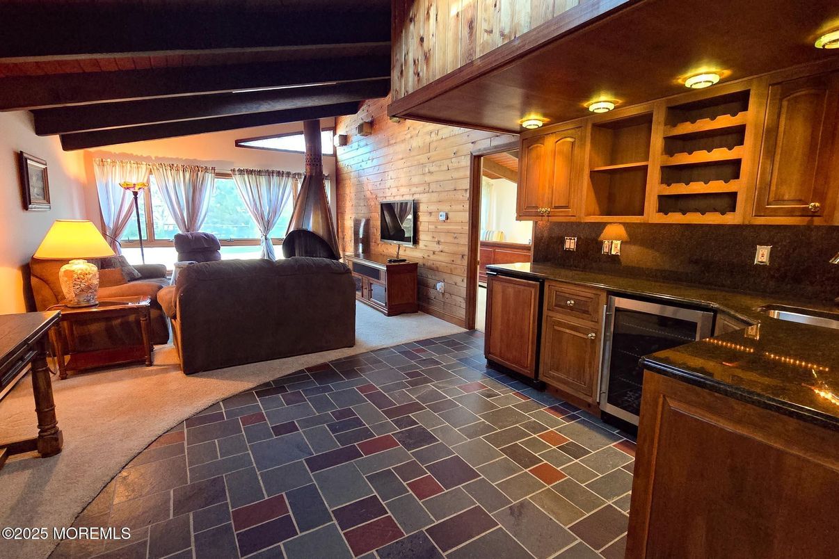 Interior, Kitchen, Living room, Stone Walls, Wooden Beams