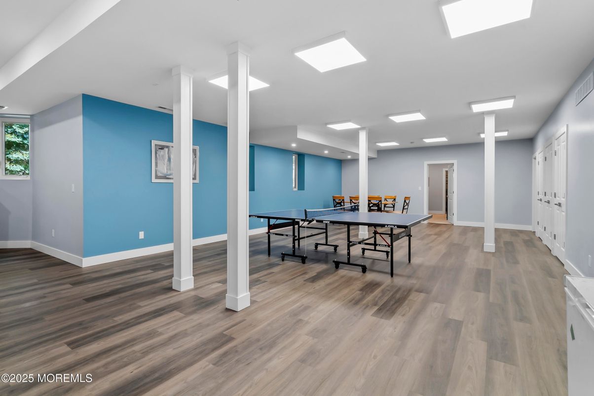 Game Room, Interior, Recessed Lighting, Wood Texture Flooring