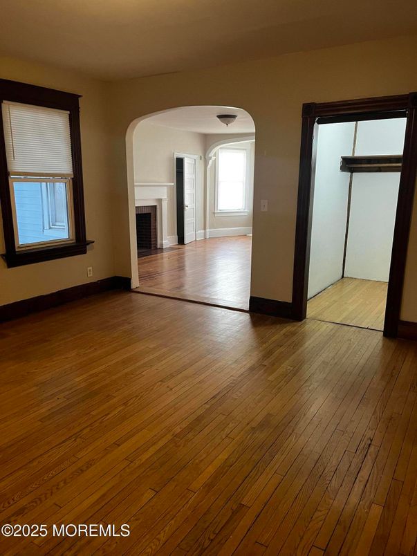 Empty room, Fireplace, Interior, Wood Texture Flooring