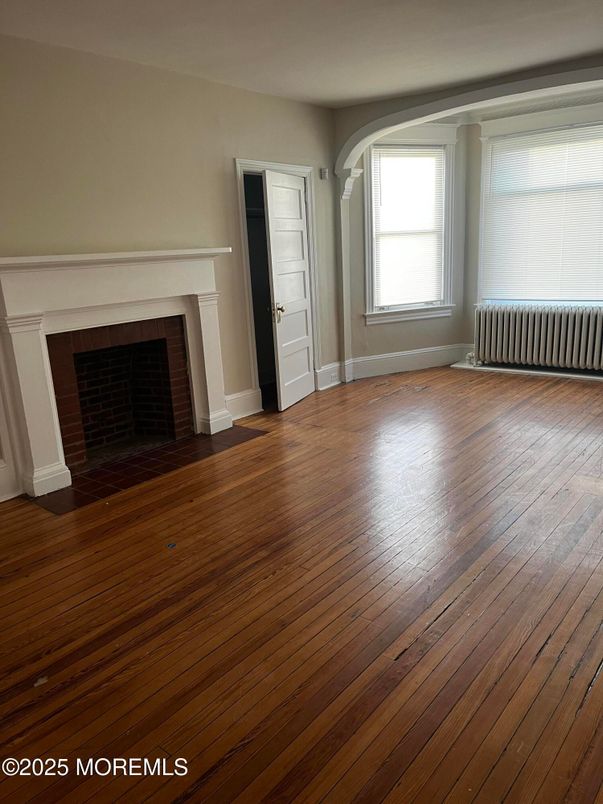 Empty room, Fireplace, Interior, Wood Texture Flooring