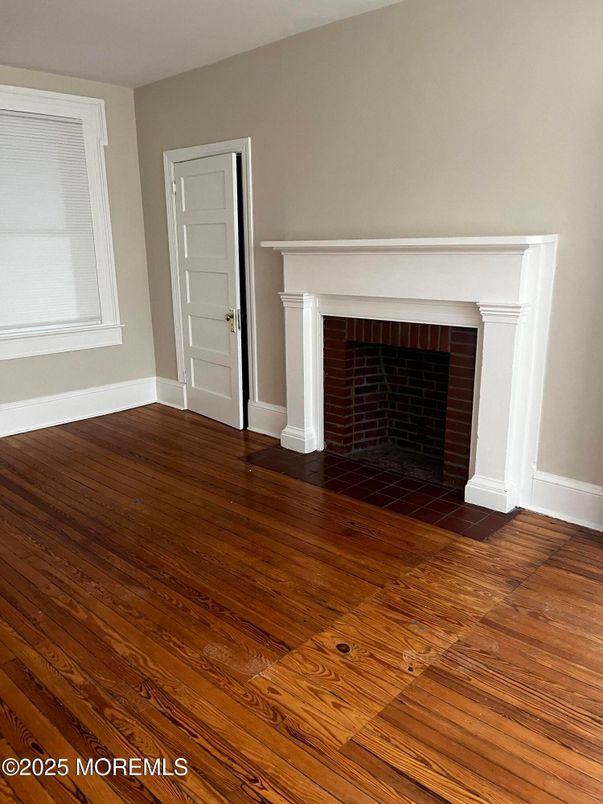 Empty room, Fireplace, Interior, Wood Texture Flooring