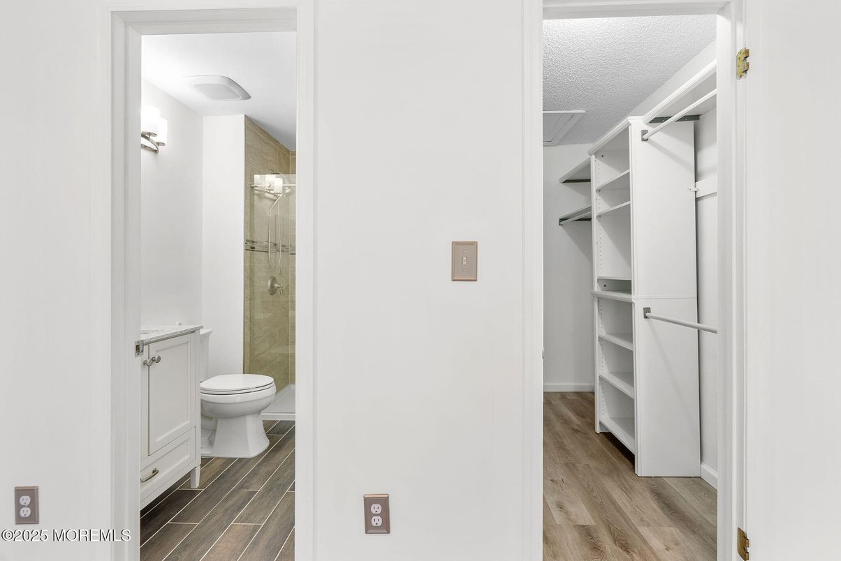 Bathroom, Interior, Walk-in Closets, Wood Texture Flooring