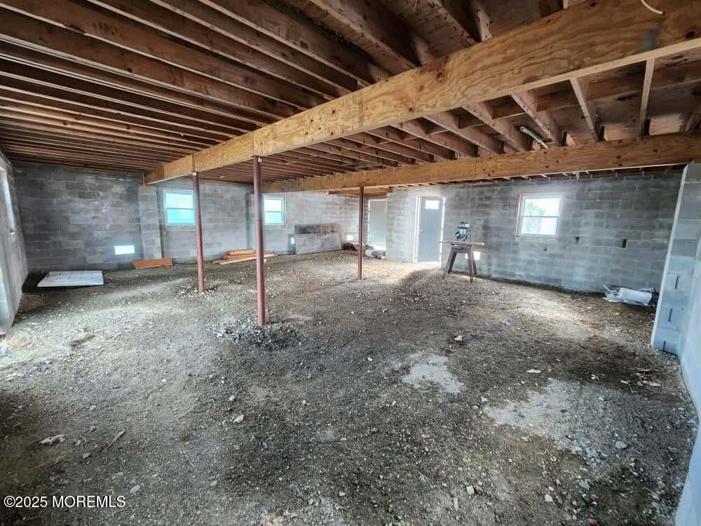 Interior, Stone Walls, Wooden Beams
