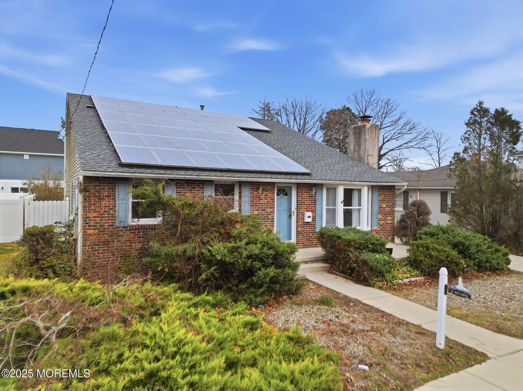 Exterior, Facade, Brick Facade, Solar Panels, Cape Cod