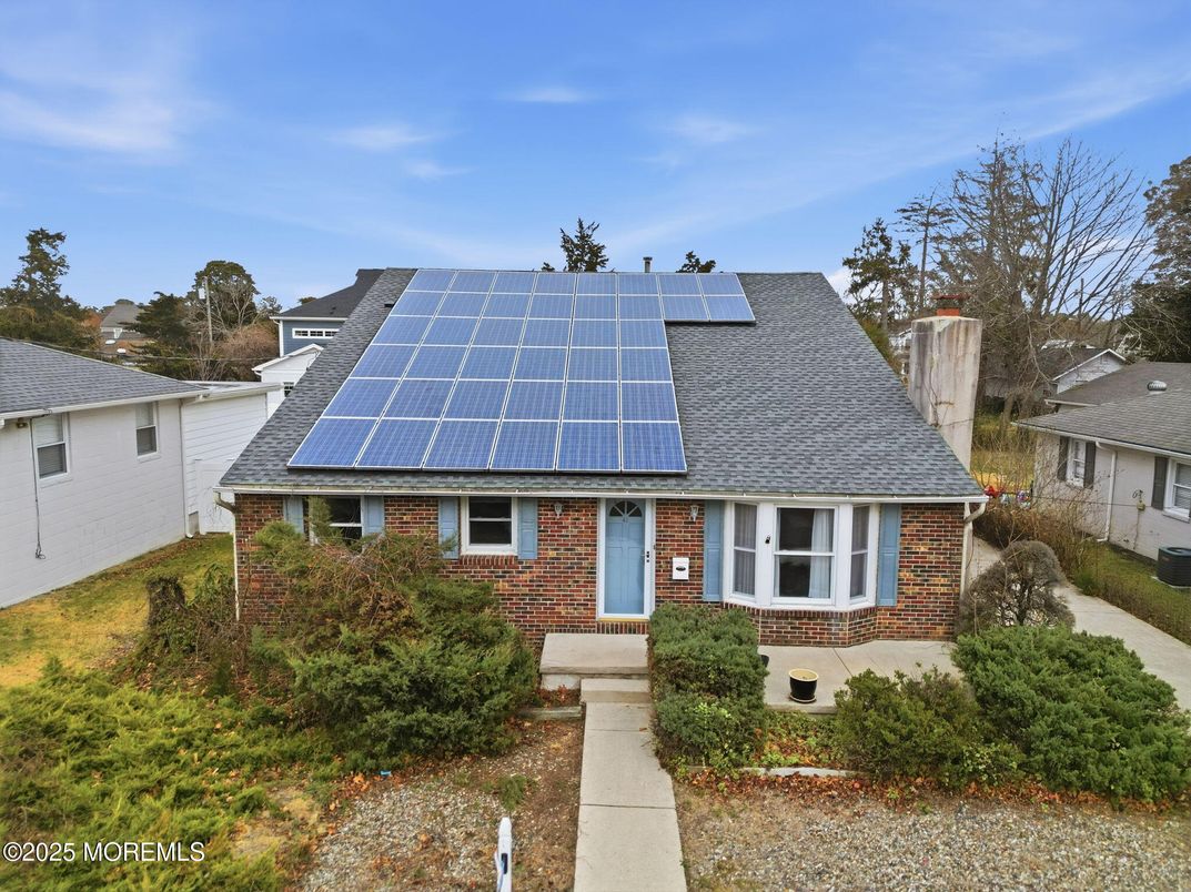 Exterior, Facade, Brick Facade, Solar Panels, Cape Cod