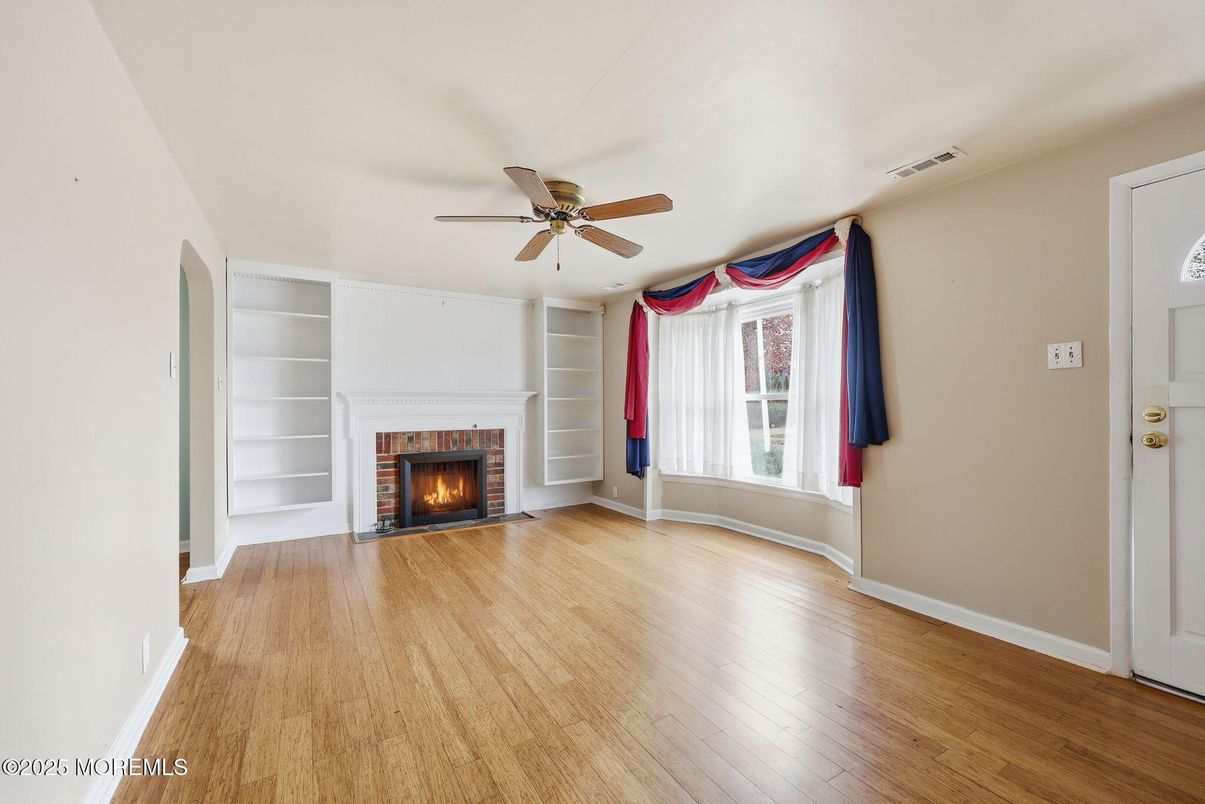 Empty room, Fireplace, Interior, Wood Texture Flooring