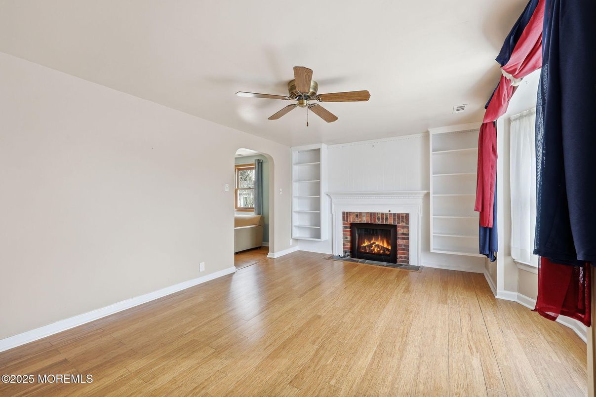 Empty room, Fireplace, Interior, Wood Texture Flooring