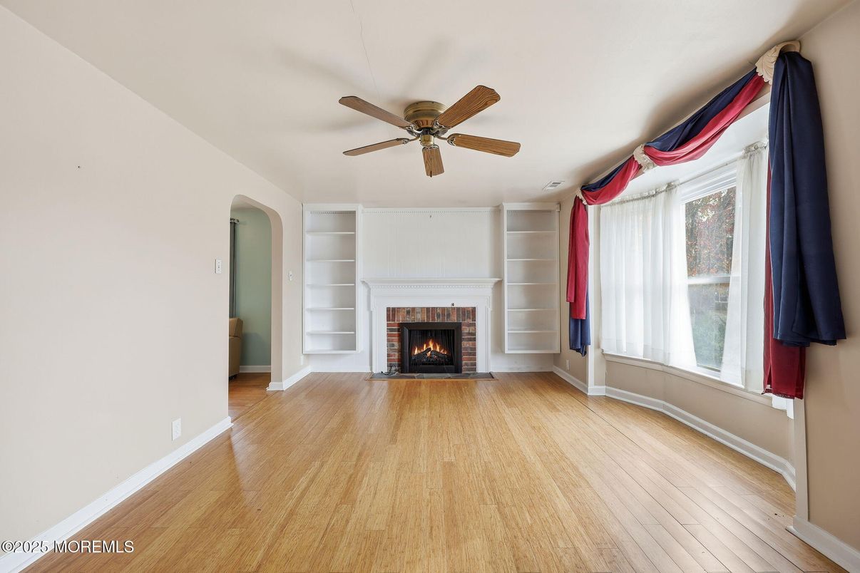 Empty room, Fireplace, Interior, Wood Texture Flooring