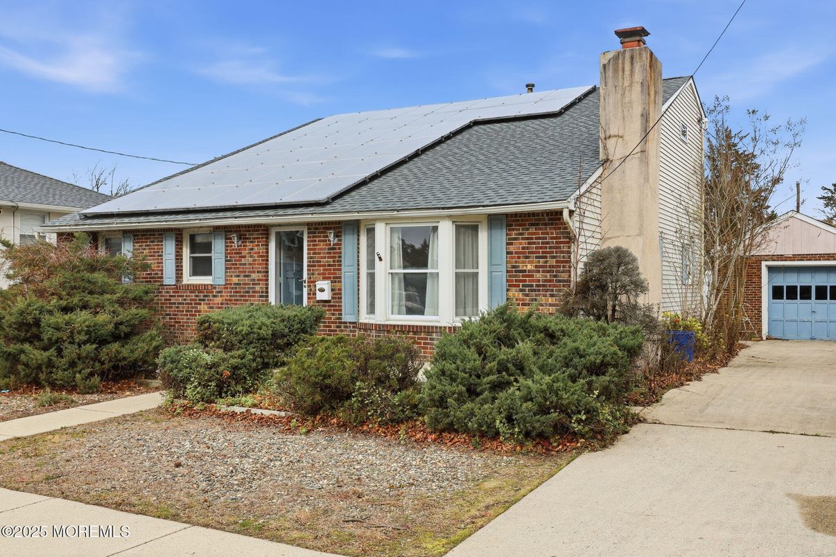 Exterior, Facade, Brick Facade, Solar Panels, Cape Cod