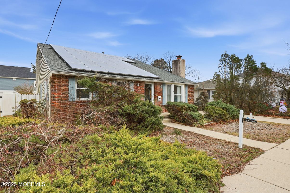 Exterior, Facade, Brick Facade, Solar Panels, Cape Cod