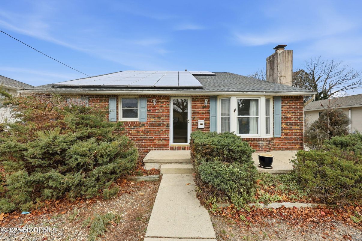 Exterior, Facade, Brick Facade, Solar Panels, Cape Cod