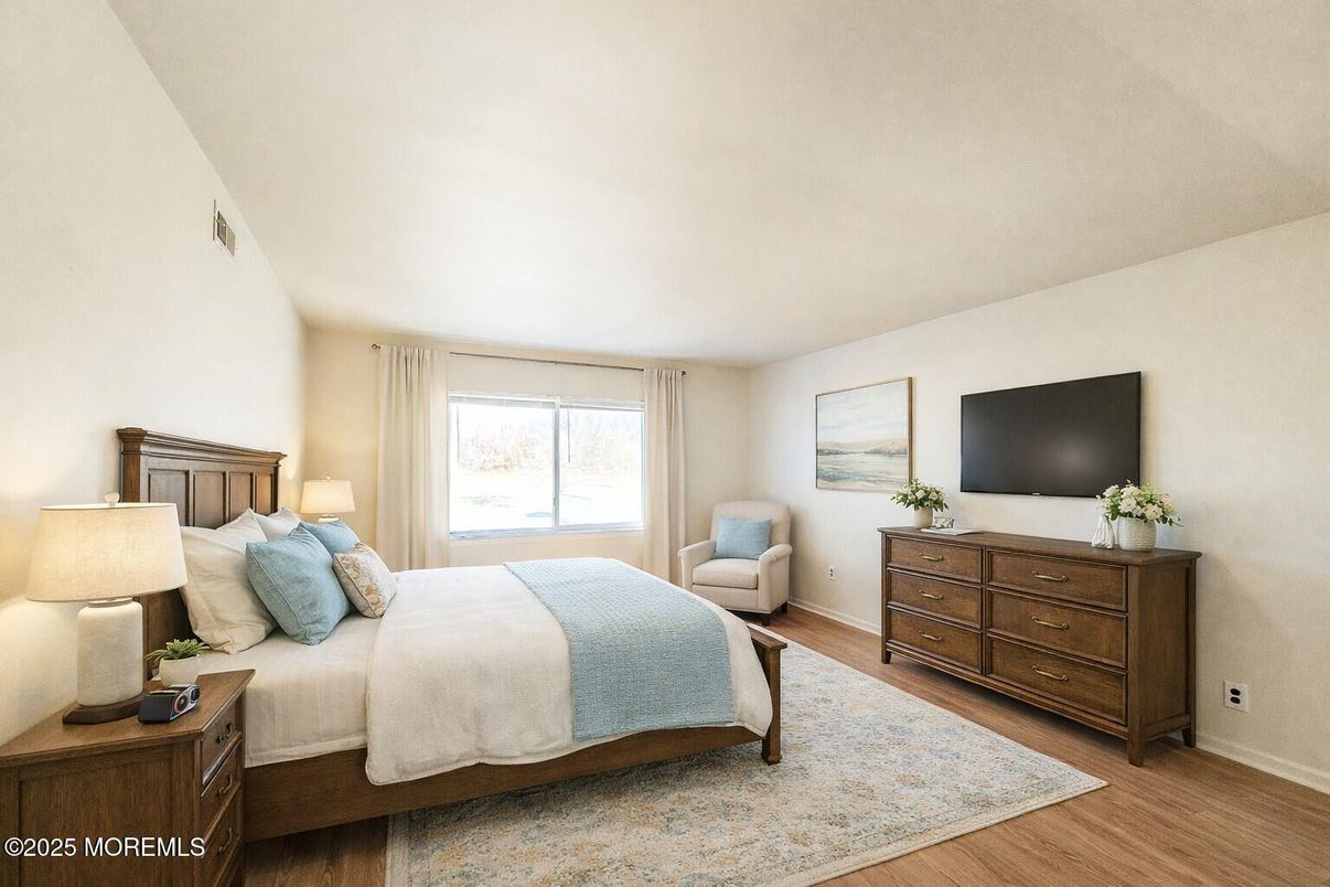 Bedroom, Interior, Wood Texture Flooring