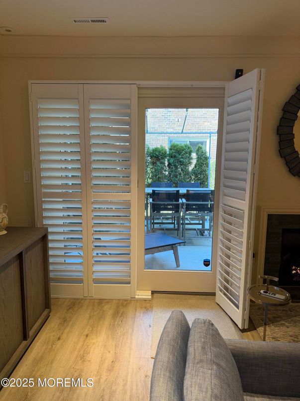Fireplace, Interior, Wood Texture Flooring