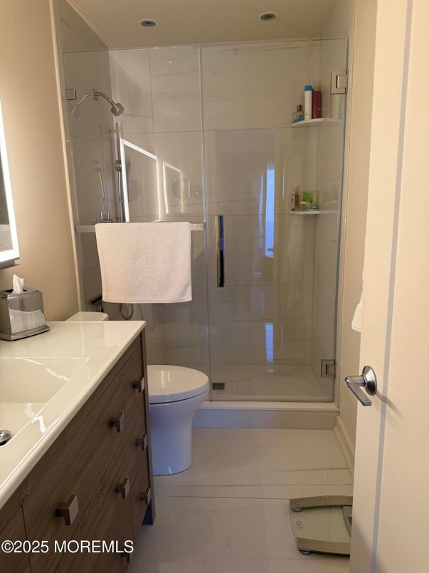 Bathroom, Glass Shower, Interior, Tile Countertops