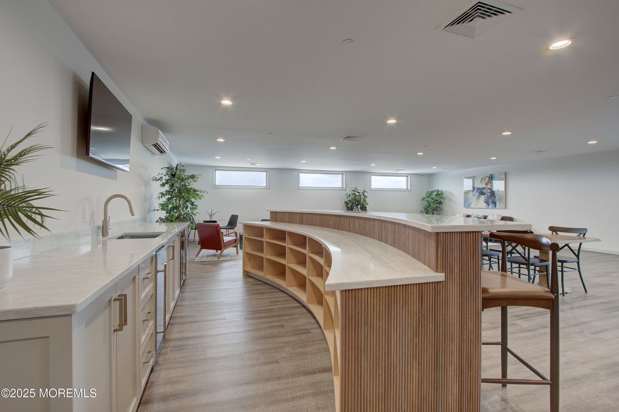 Dining room, Interior, Kitchen, Recessed Lighting, Wood Texture Flooring
