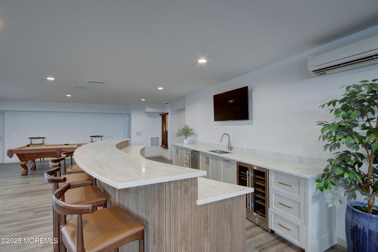 Billiard Table, Game Room, Interior, Recessed Lighting