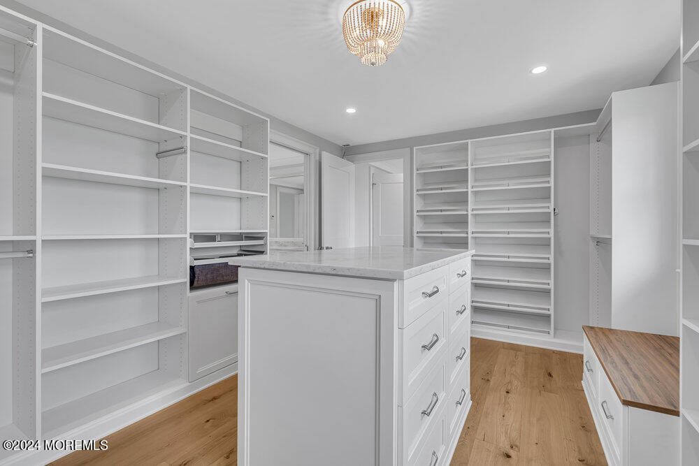 Chandelier, Interior, Recessed Lighting, Walk-in Closets, Wood Texture Flooring