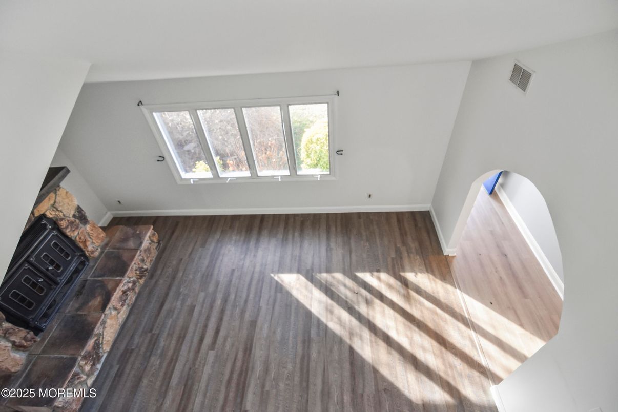 Fireplace, Interior, Wood Texture Flooring