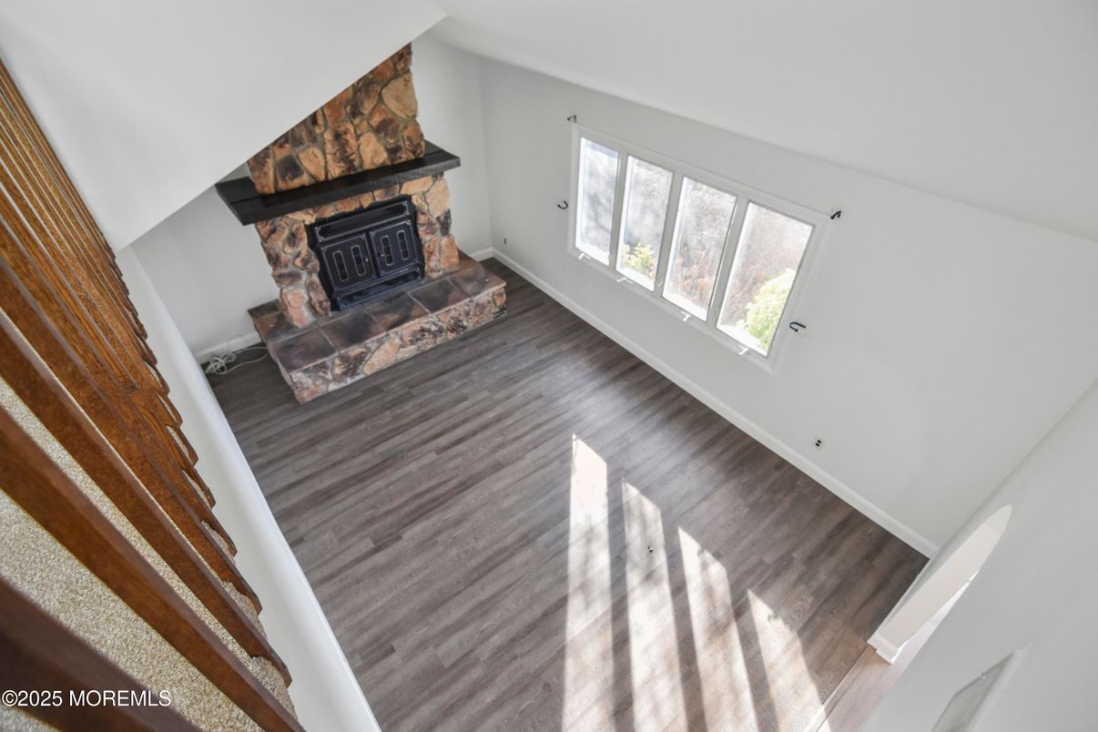 Empty room, Fireplace, Interior, Wood Texture Flooring