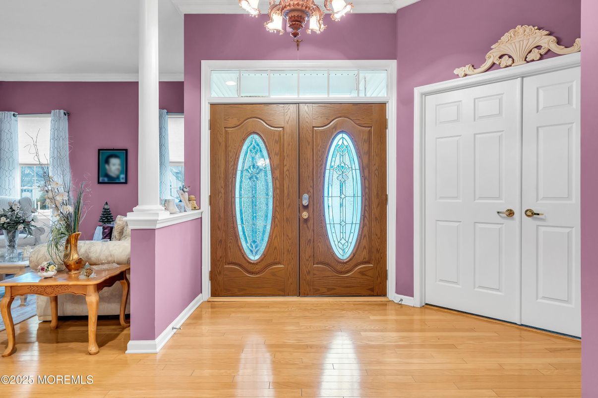 Chandelier, Interior, Wood Texture Flooring