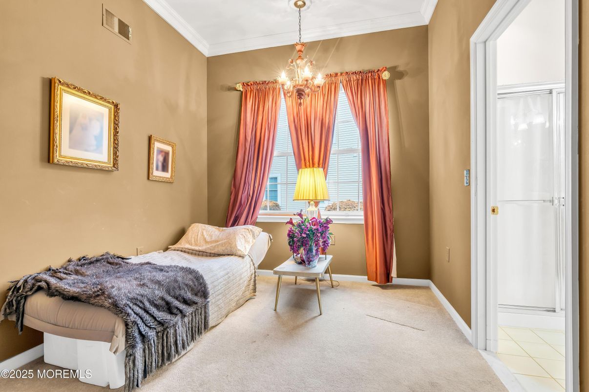 Bedroom, Chandelier, Interior