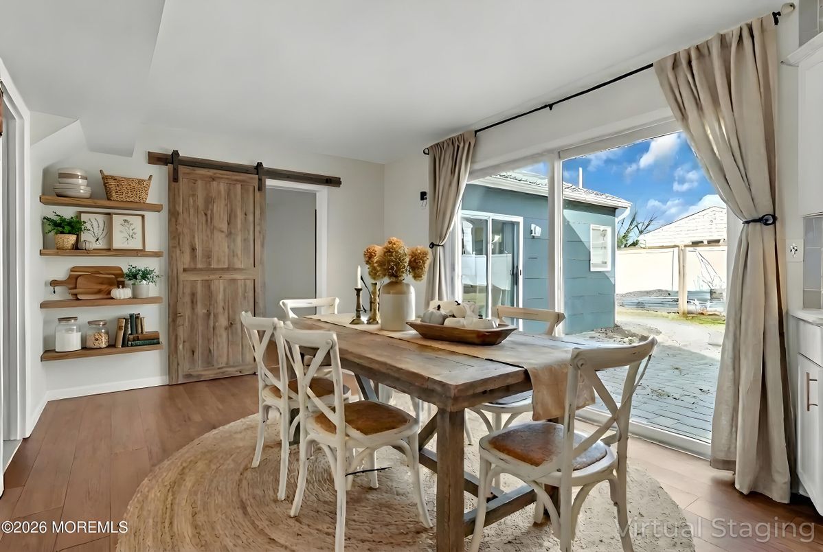 Dining room, Interior, Wood Texture Flooring