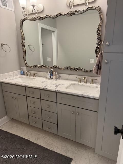 Bathroom, Dual Sink Vanities, Interior, Marble