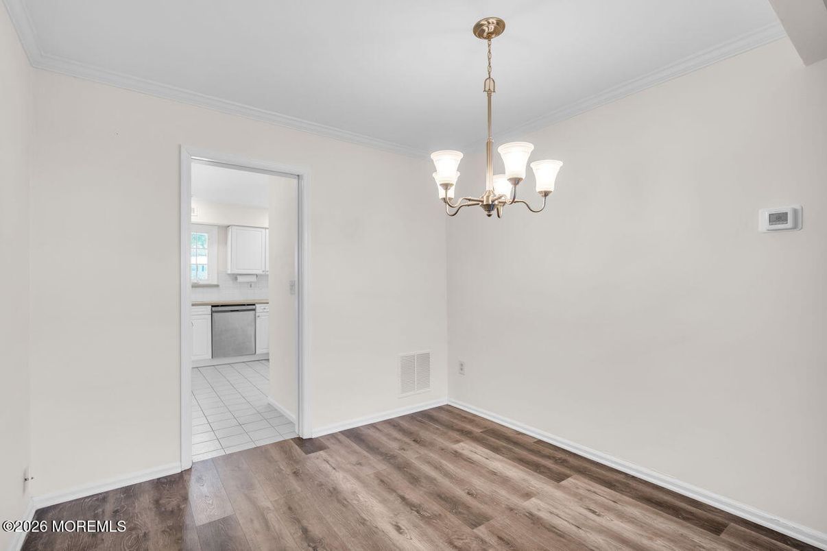 Chandelier, Empty room, Interior, Wood Texture Flooring