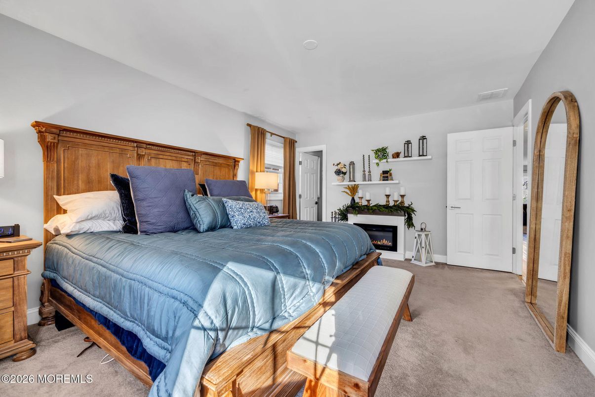 Bedroom, Fireplace, Interior