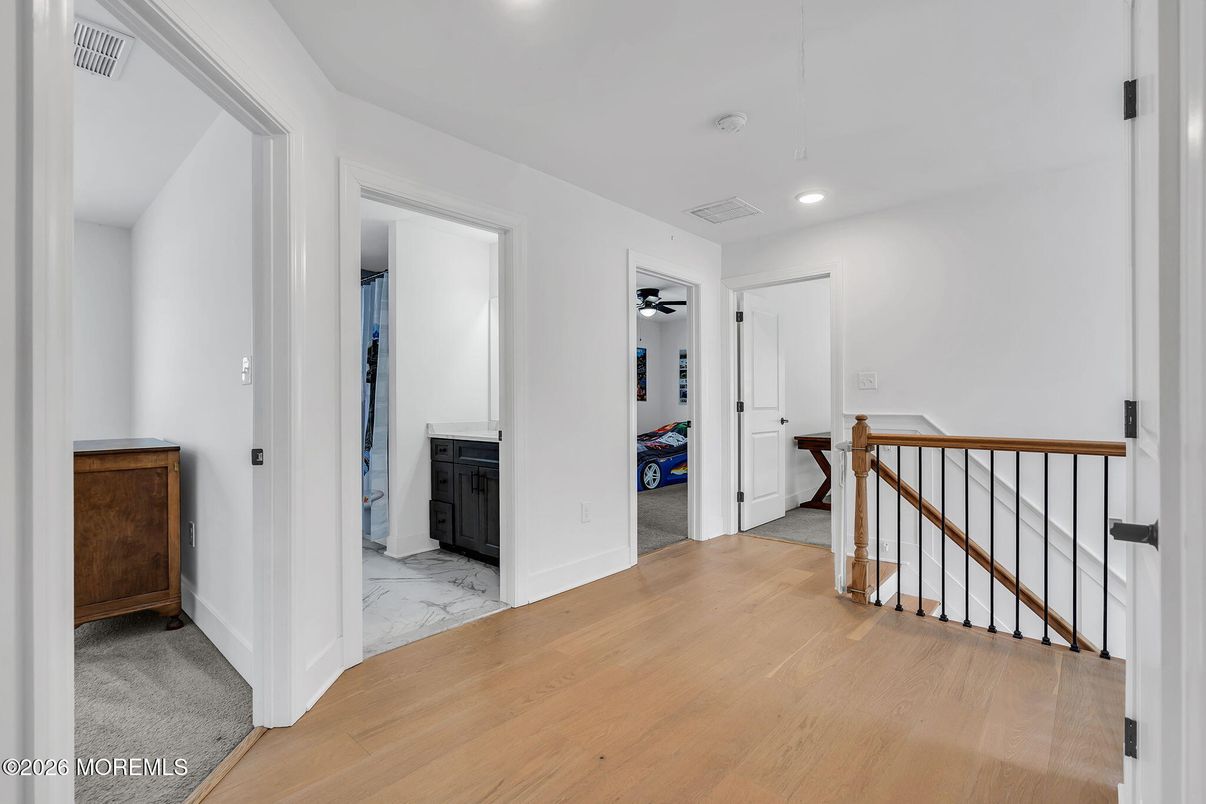 Interior, Marble, Recessed Lighting, Wood Texture Flooring