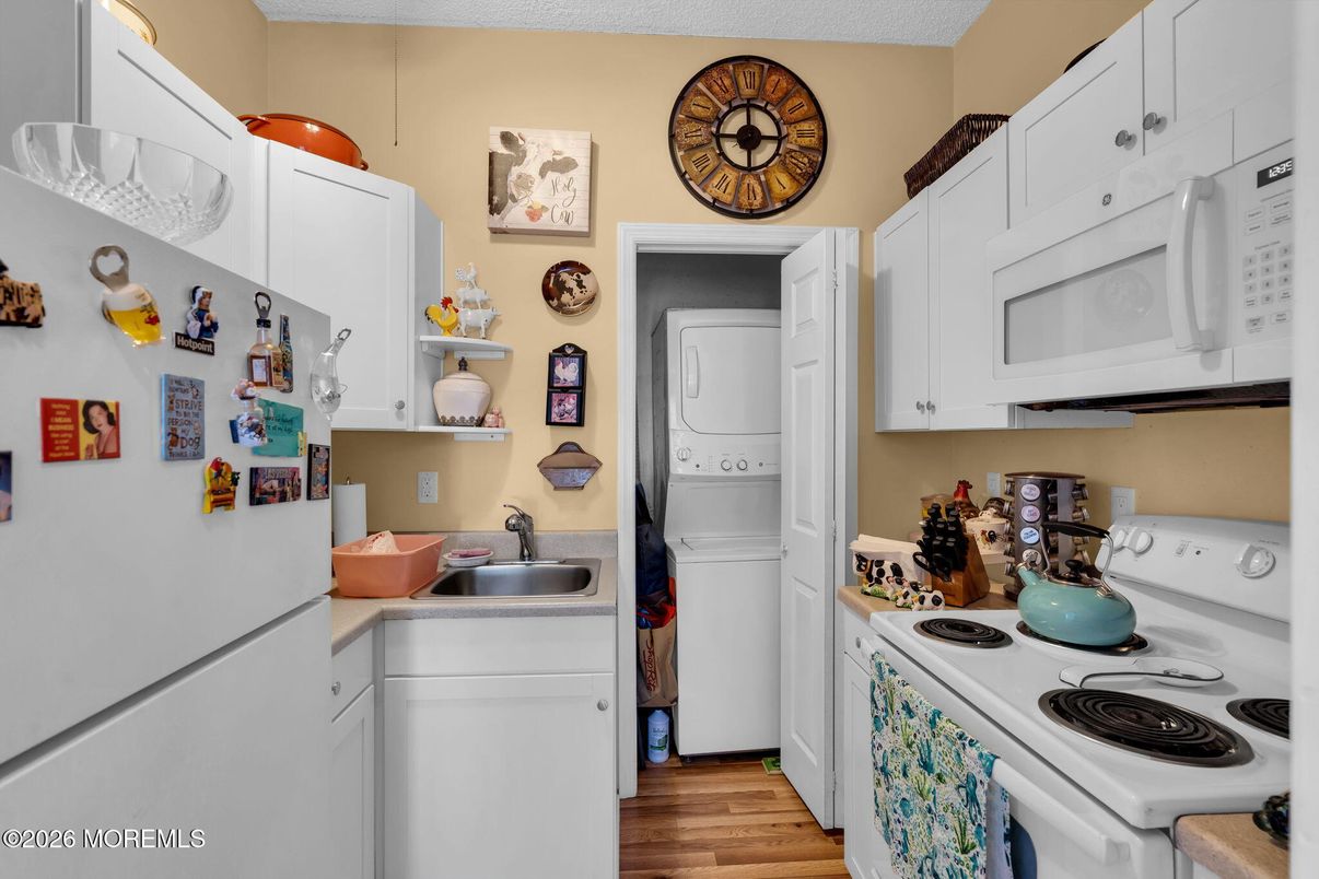 Interior, Kitchen, Washer, Wood Texture Flooring