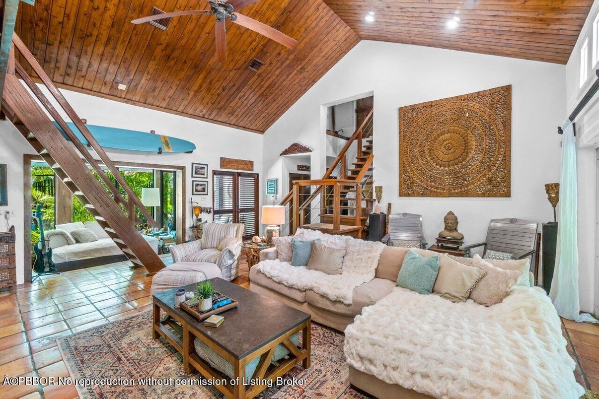 Interior, Living room, Recessed Lighting, Wooden Ceilings