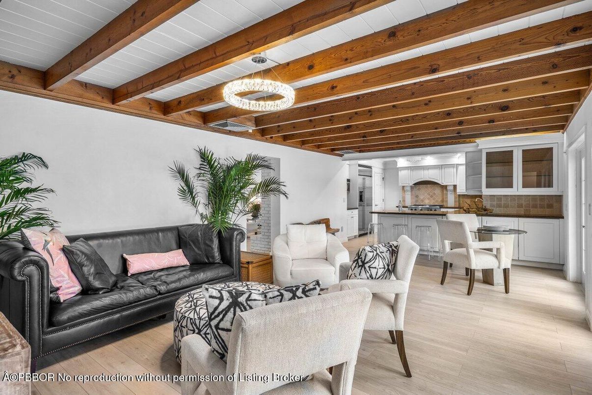 Chandelier, Dining room, Interior, Living room, Pendant Lights, Wooden Beams, Wood Texture Flooring
