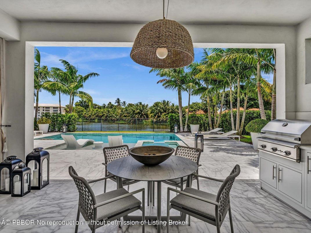 Exterior, Marble, Outdoor Kitchen, Pool
