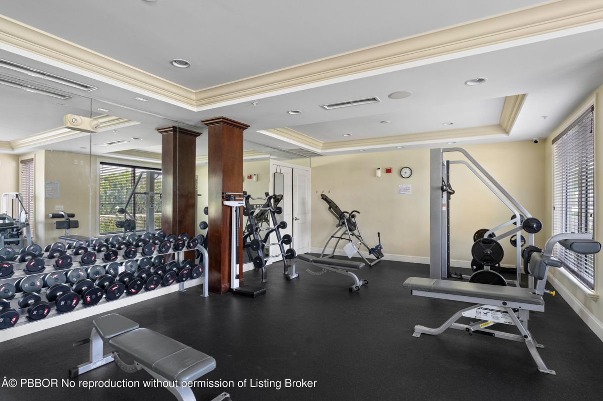 Fitness Equipment, Gym, Interior, Recessed Lighting