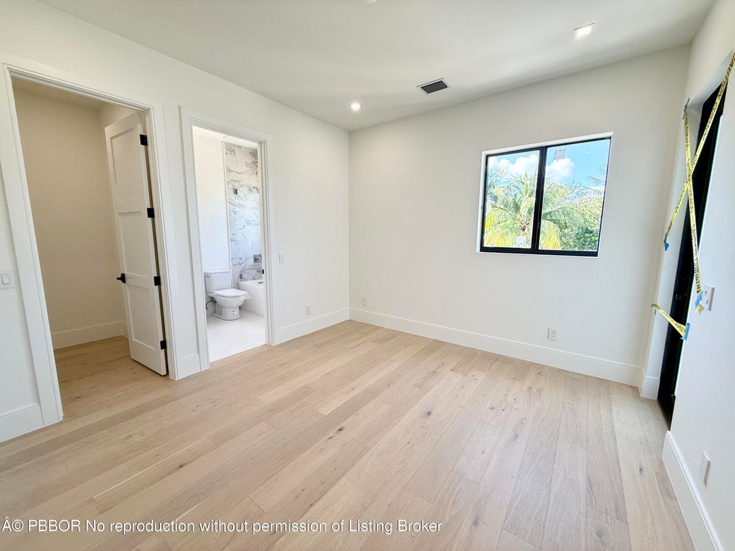 Bathroom, Empty room, Interior, Recessed Lighting, Wood Texture Flooring