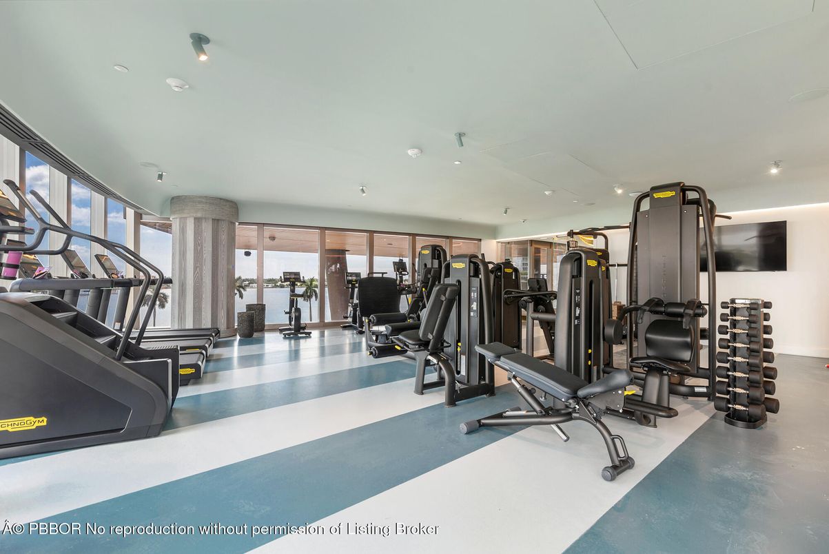 Fitness Equipment, Gym, Interior, Recessed Lighting