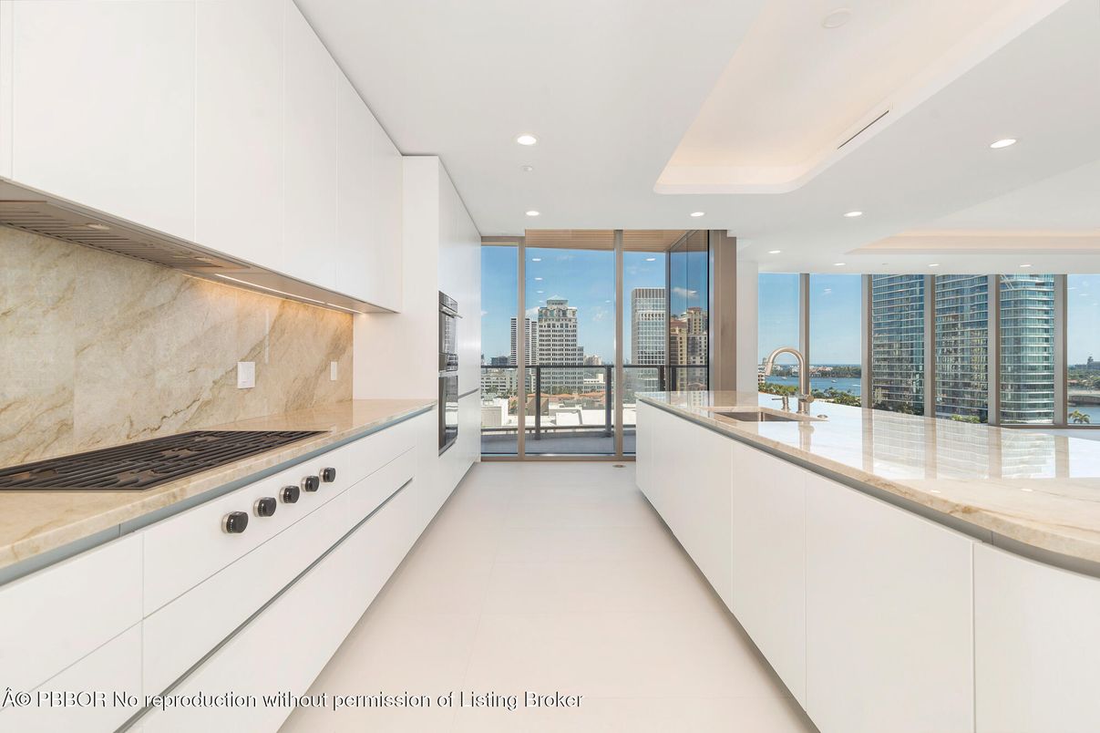 Interior, Kitchen, Recessed Lighting, Stainless Steel Appliances, Water