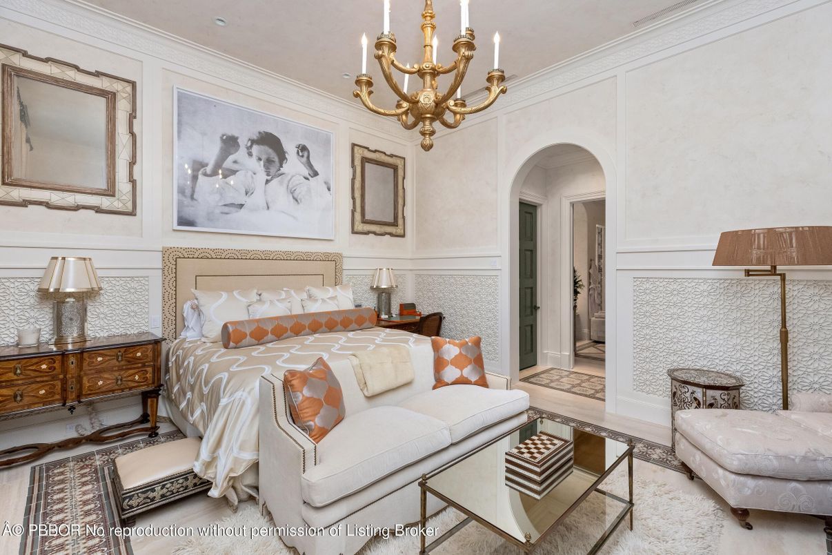 Bedroom, Chandelier, Interior