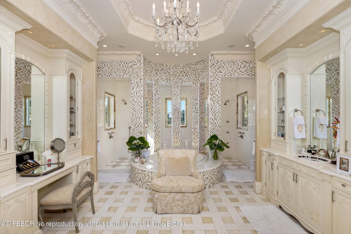 Bathroom, Chandelier, Interior, Recessed Lighting