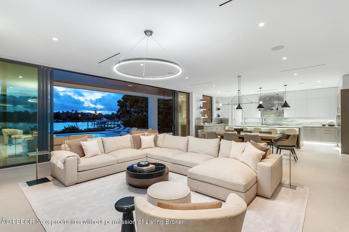 Dining room, Interior, Kitchen, Living room, Pendant Lights, Recessed Lighting, Water