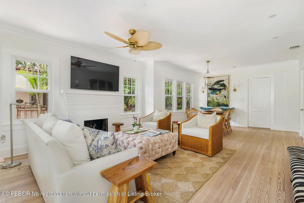 Fireplace, Interior, Living room, Pendant Lights, Wood Texture Flooring