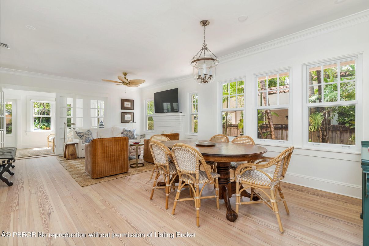 Dining room, Interior, Living room, Pendant Lights, Wood Texture Flooring