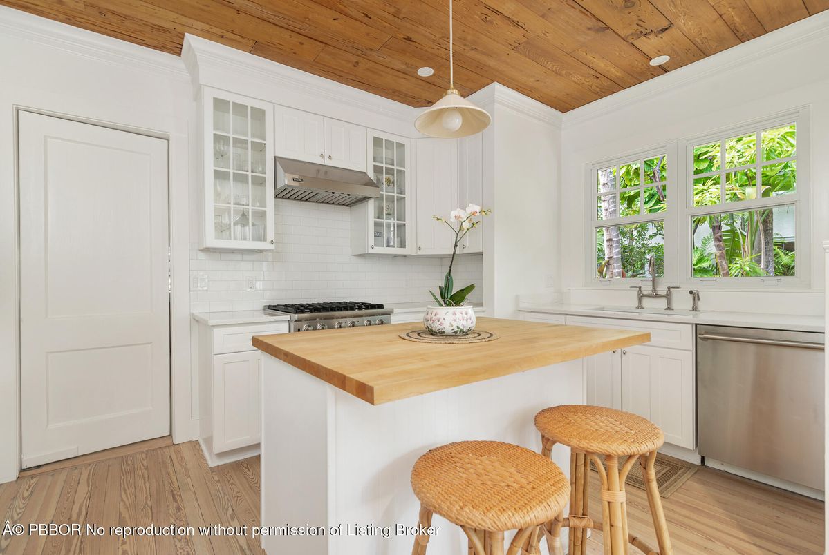 Interior, Kitchen, Pendant Lights, Stainless Steel Appliances, Wooden Ceilings, Wood Texture Flooring