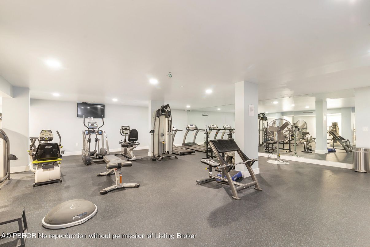 Fitness Equipment, Gym, Interior, Recessed Lighting