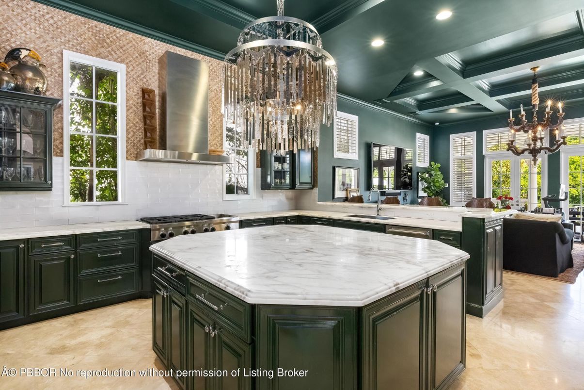 Chandelier, Interior, Kitchen, Living room, Recessed Lighting, Stainless Steel Appliances