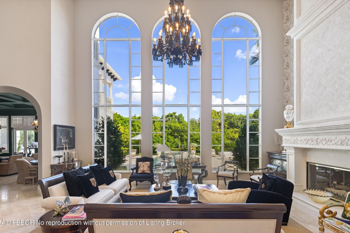 Chandelier, Fireplace, Interior, Living room, Sun Room