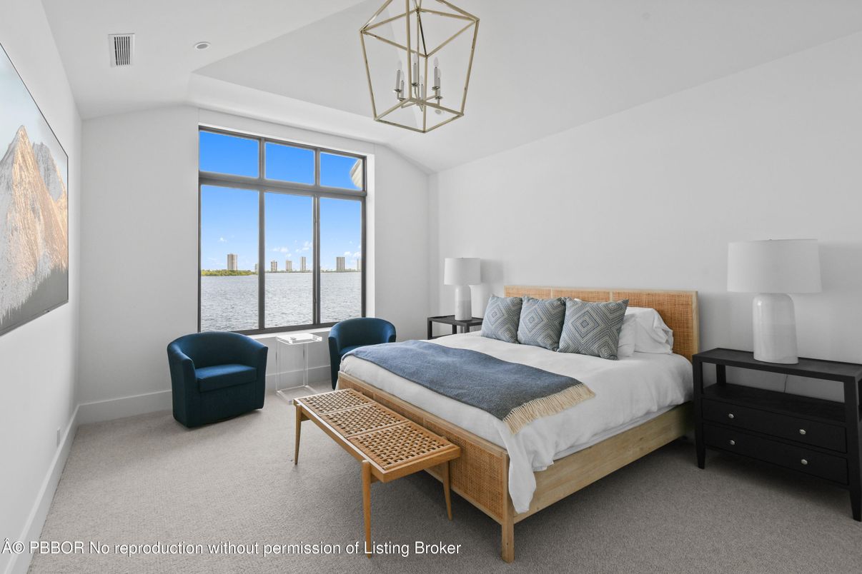 Bedroom, Interior, Pendant Lights, Water