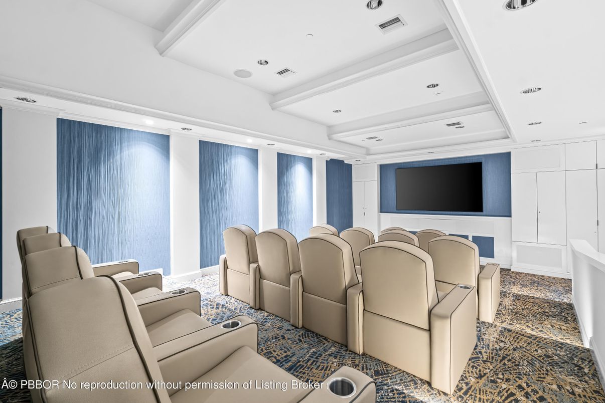 Home Theatre Room, Interior, Projection Screen, Recessed Lighting, Theatre Room